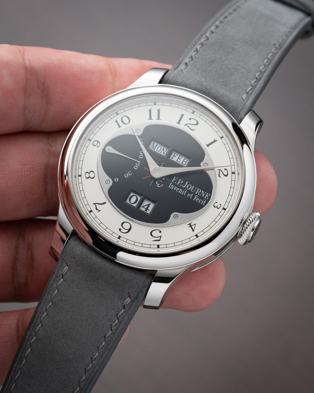 Nubuck Slim Strap Açık Gri