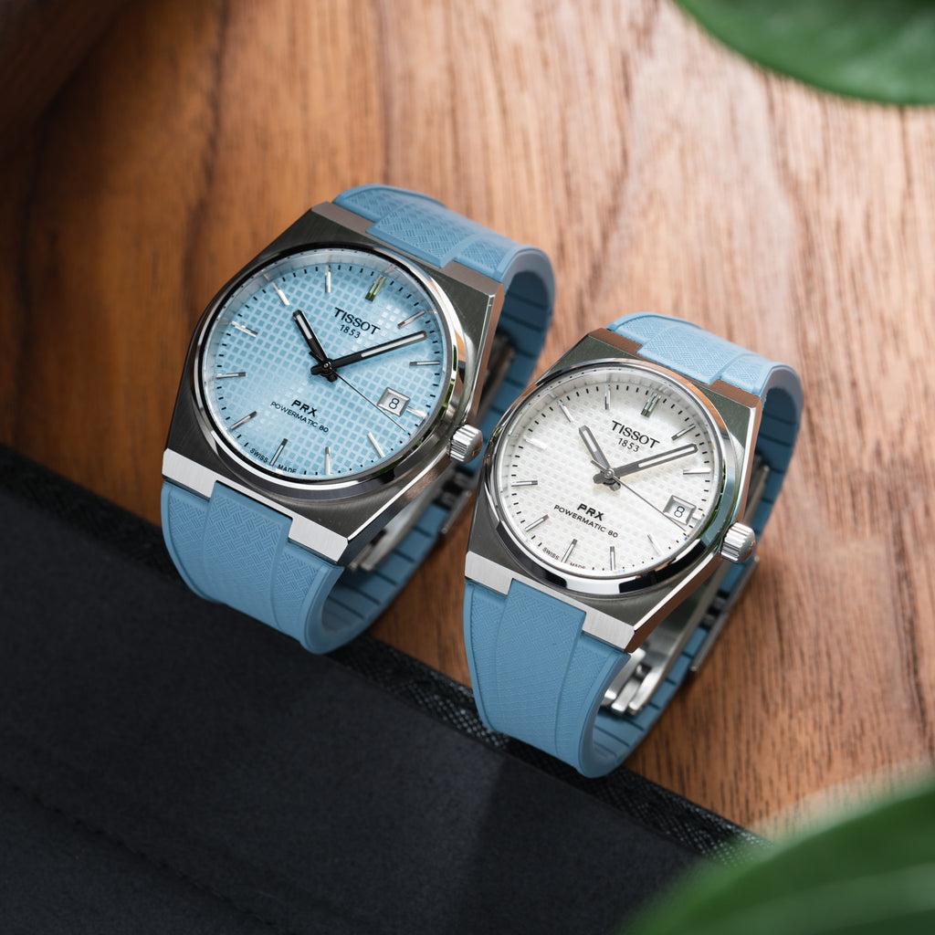 Tissot PRX Uyumlu Rubber Strap Bebek Mavisi