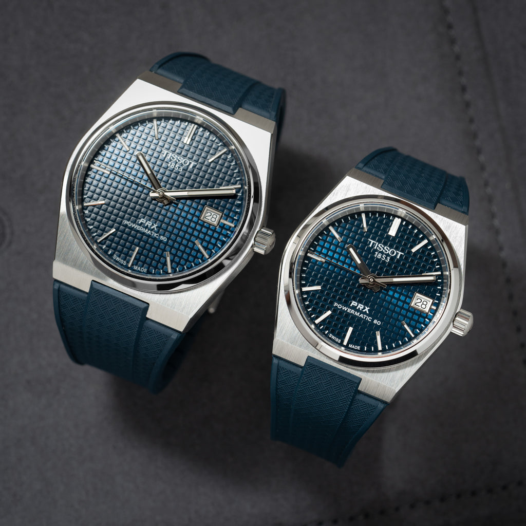 Tissot PRX Uyumlu Rubber Strap Lacivert