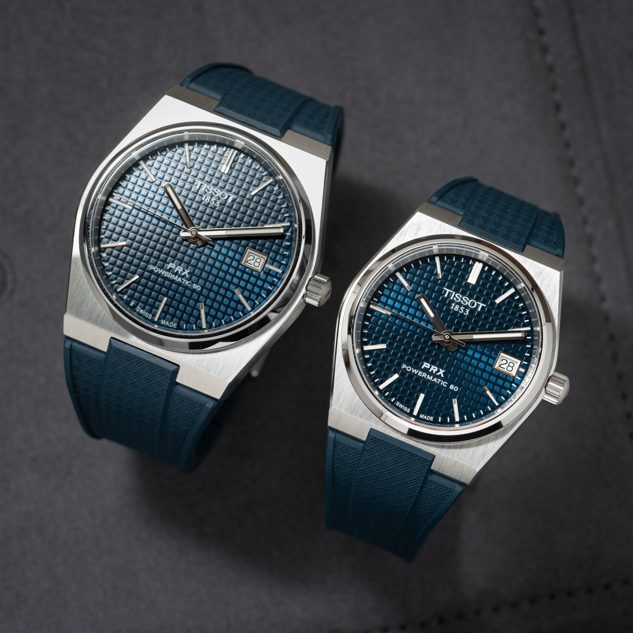 Tissot PRX Uyumlu Rubber Strap Lacivert