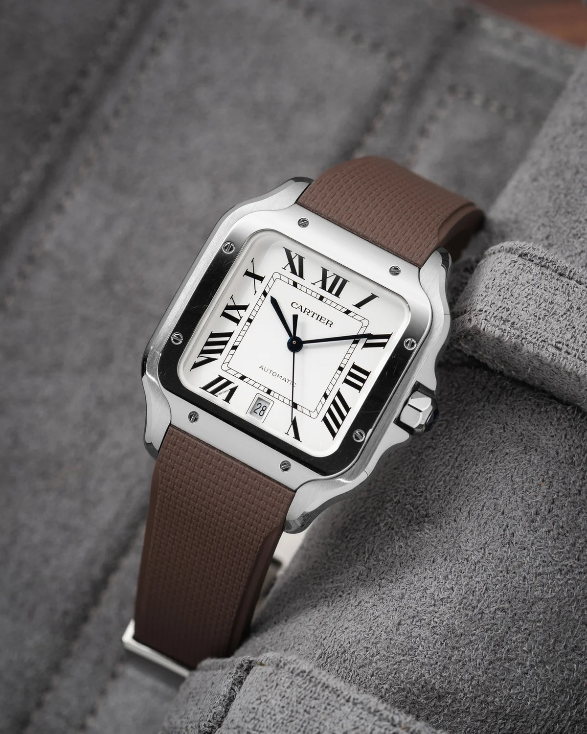 Delugs Cartier Santos Entegre Sailcloth Kayış