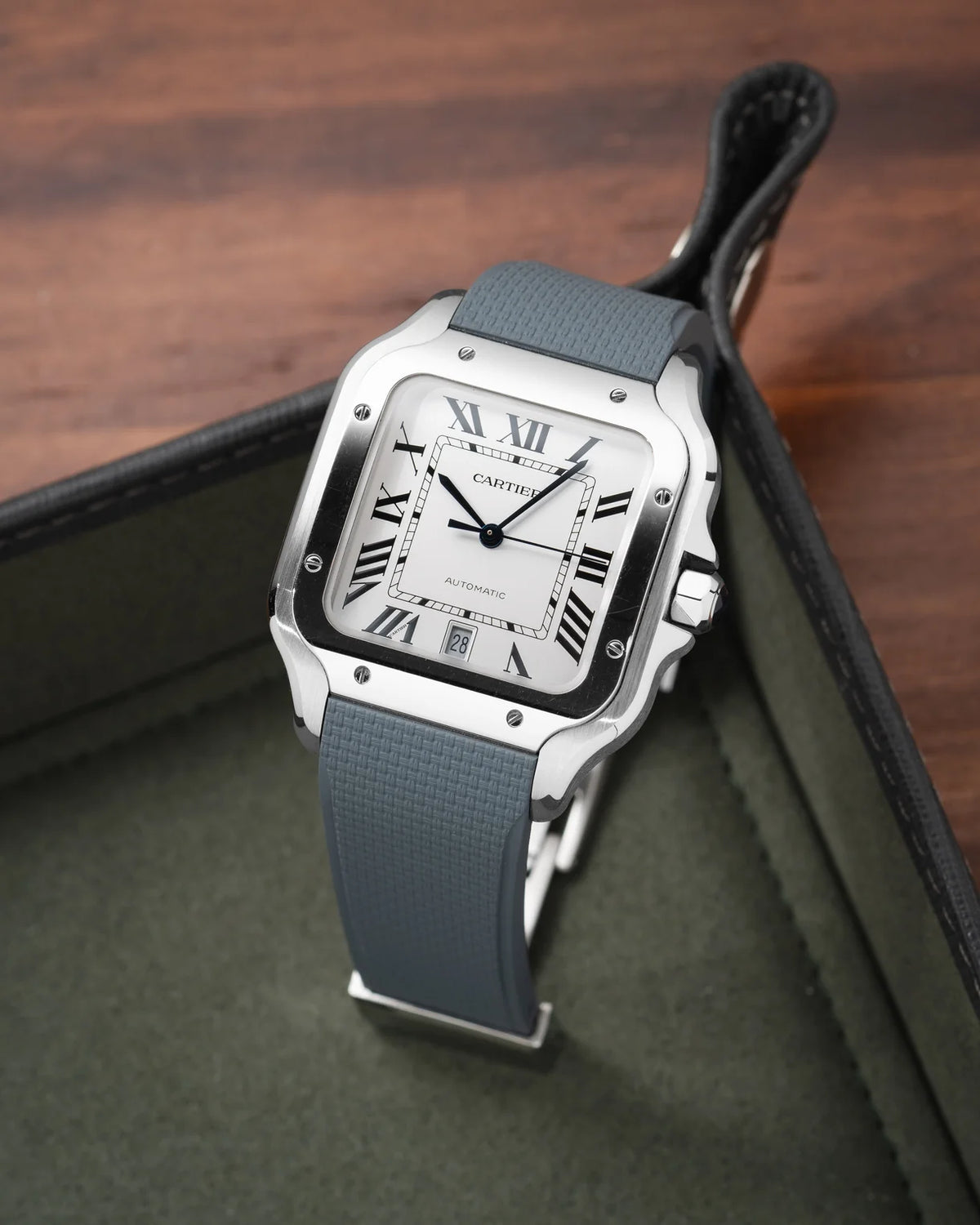 Delugs Cartier Santos Entegre Sailcloth Kayış