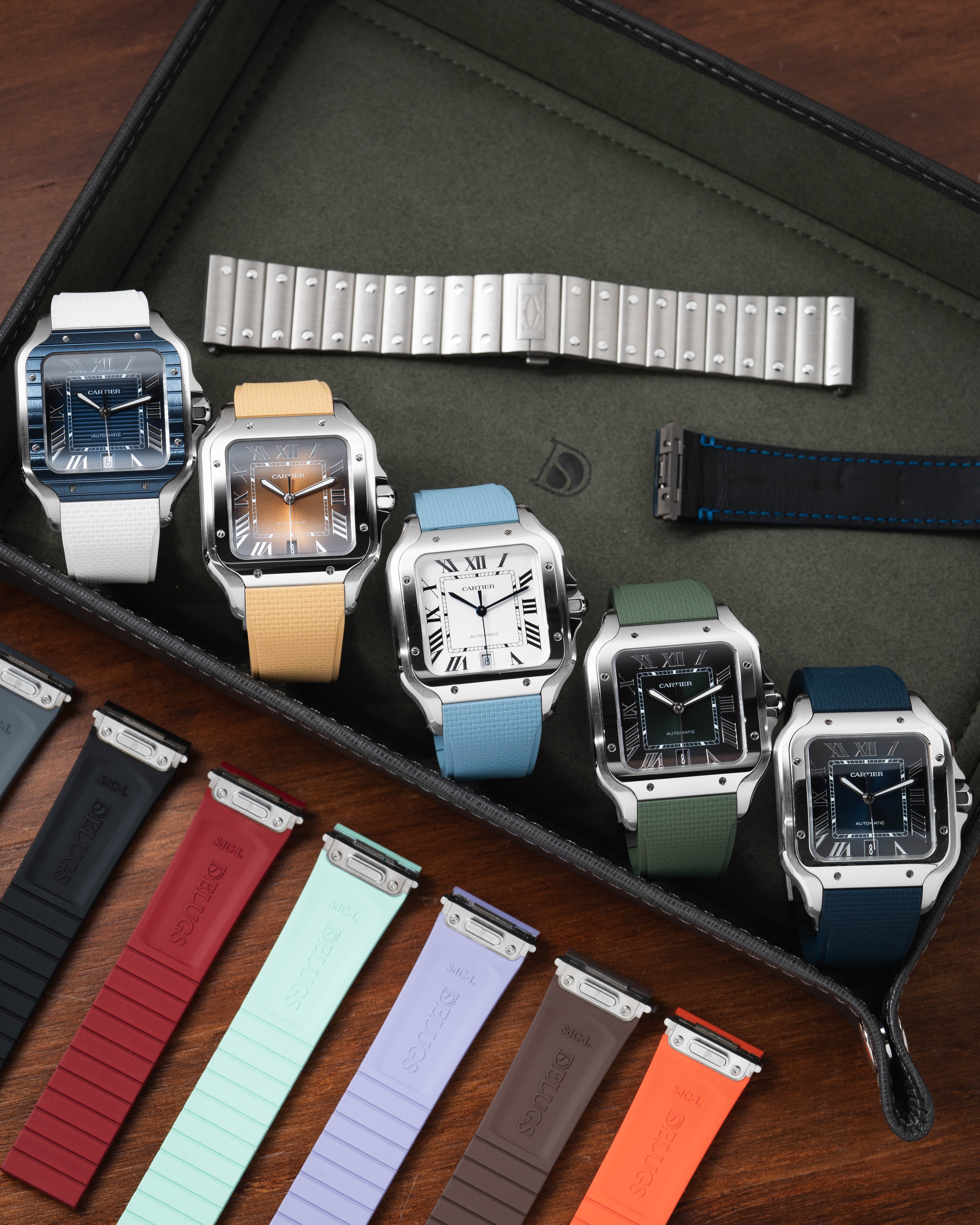 Delugs Integrated Cartier Santos Sailcloth Kayış