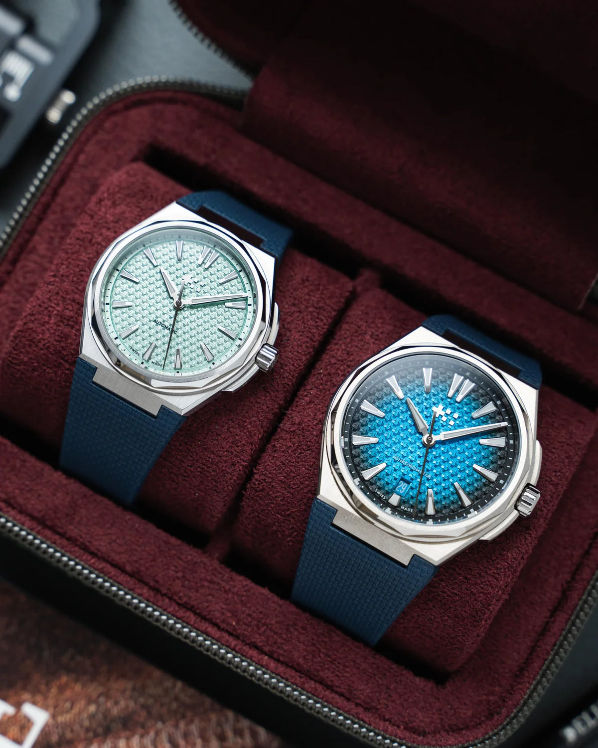 Delugs Christopher Ward The Twelve Entegre Sailcloth Kauçuk Kayış