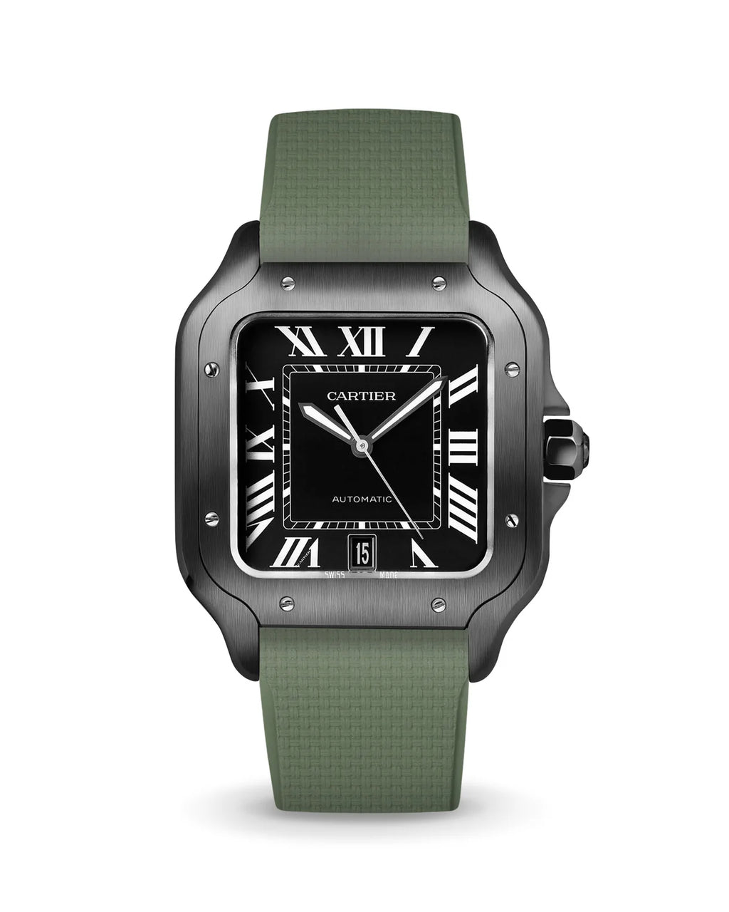 Sailcloth Rubber CTS Strap for Cartier Santos