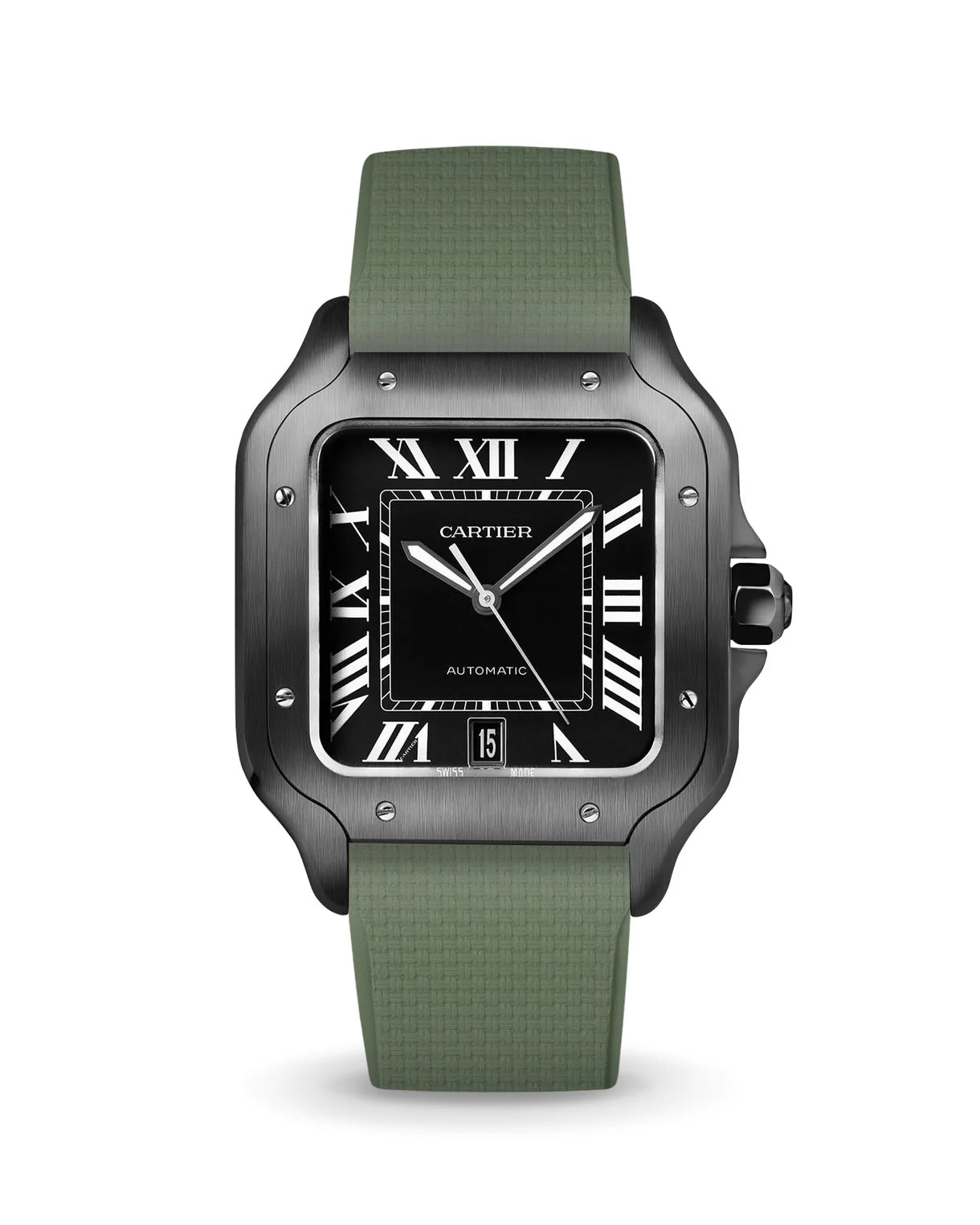 Sailcloth Rubber CTS Strap for Cartier Santos