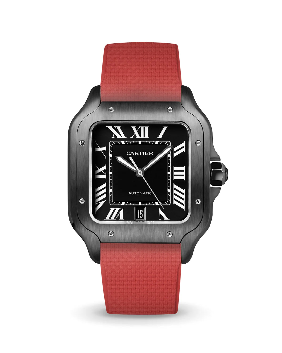 Delugs Cartier Santos Entegre Sailcloth Kayış