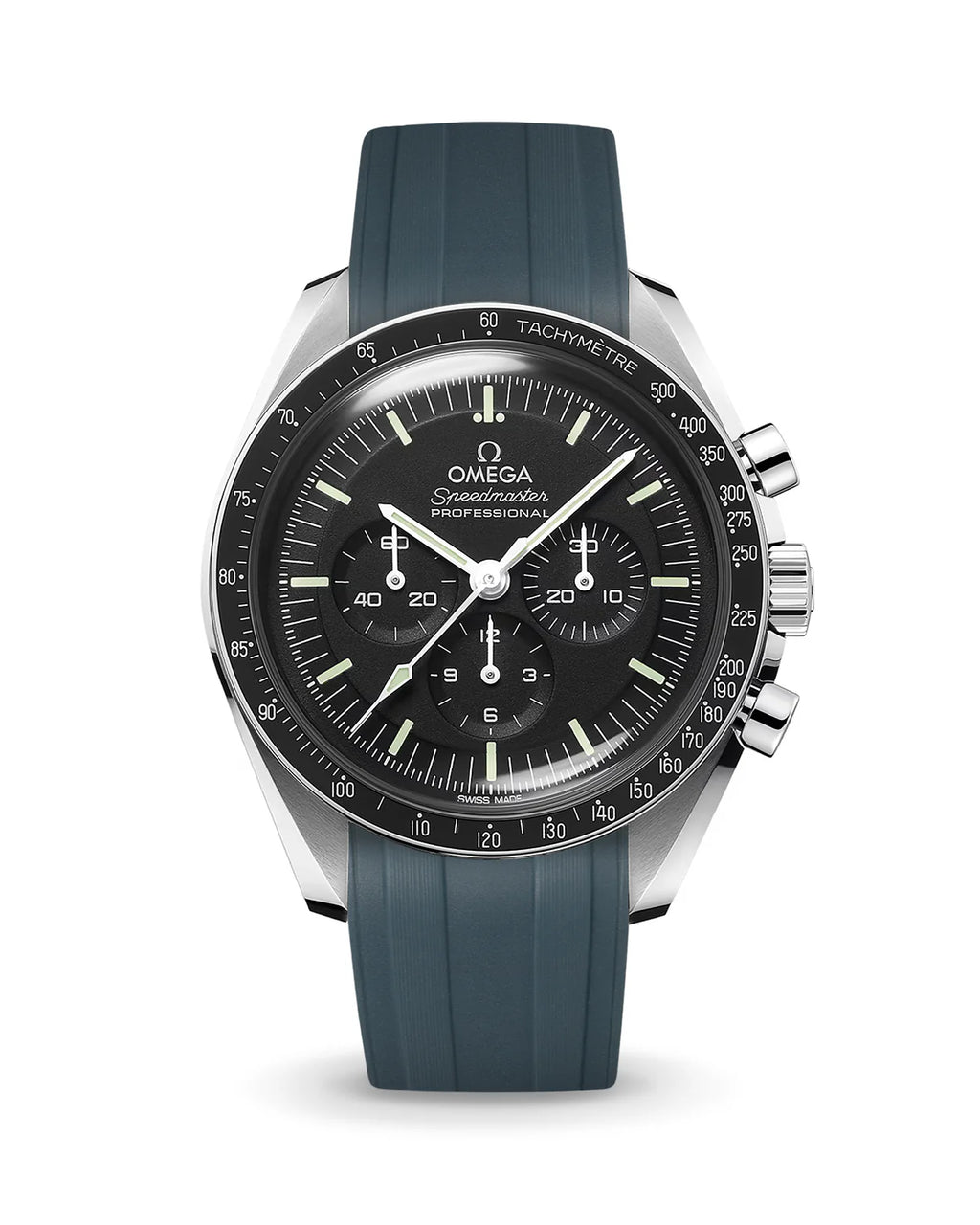 Omega Speedmaster Uyumlu Rubber Strap Lacivert