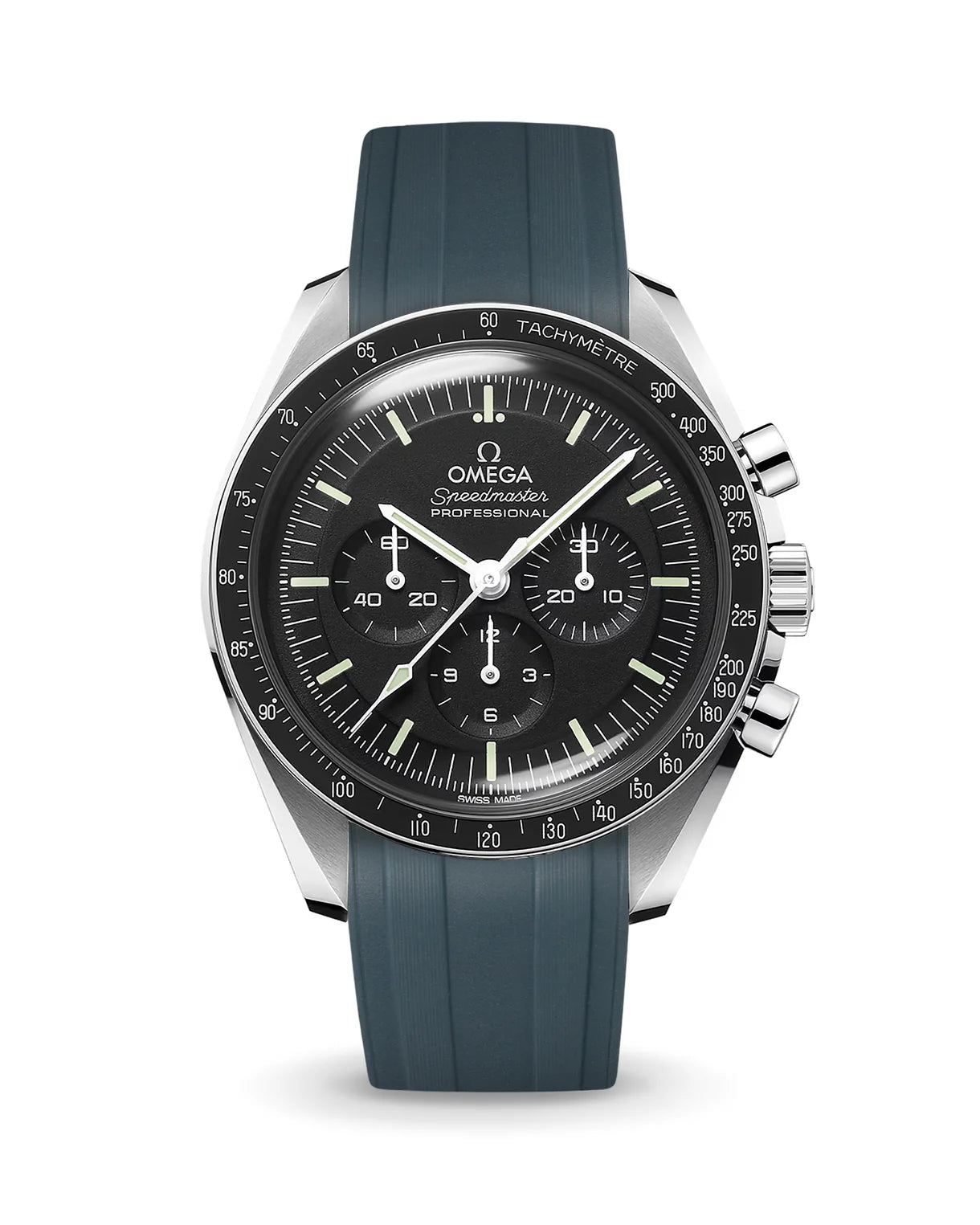 Omega Speedmaster Uyumlu Rubber Strap Lacivert