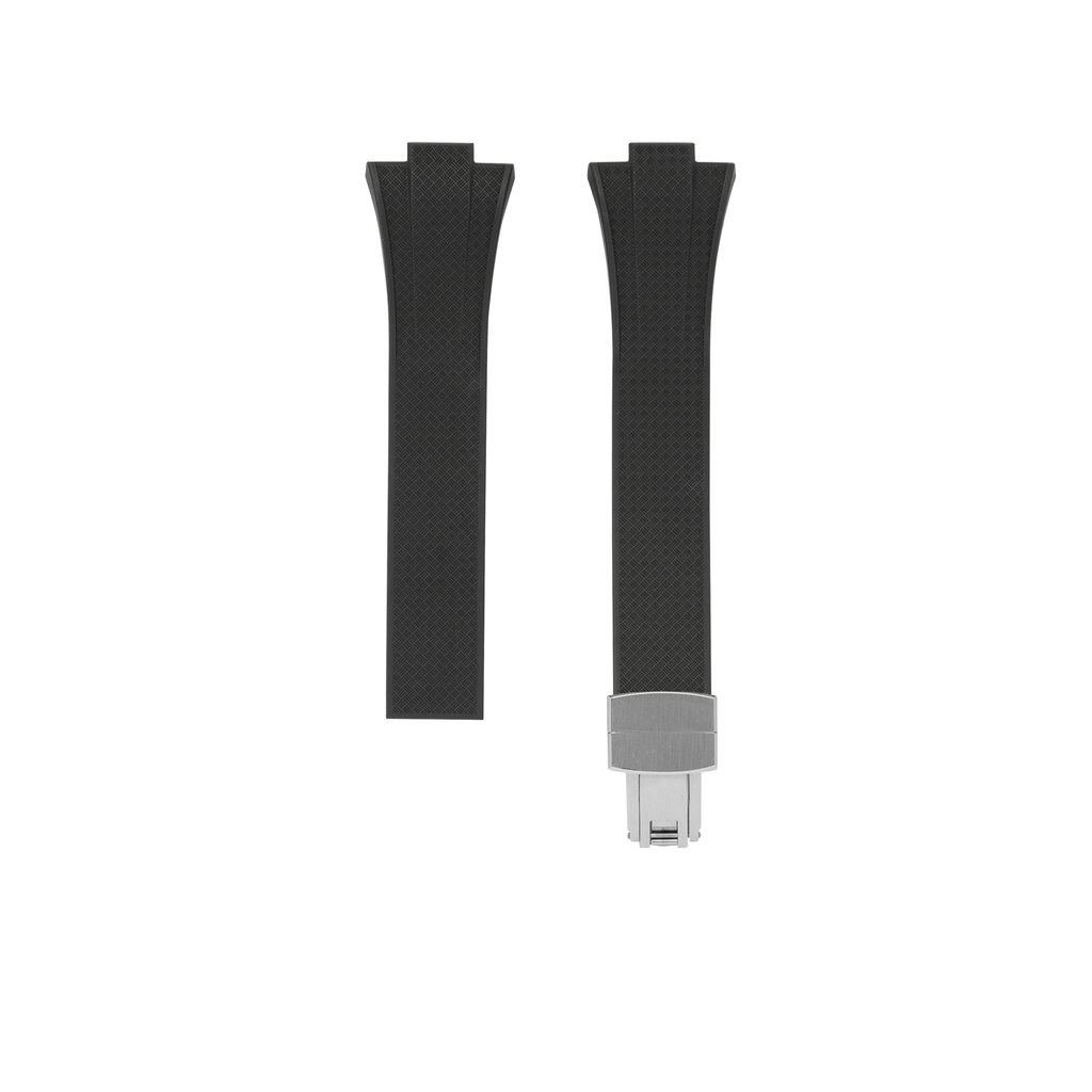 Tissot PRX Uyumlu Rubber Strap Siyah