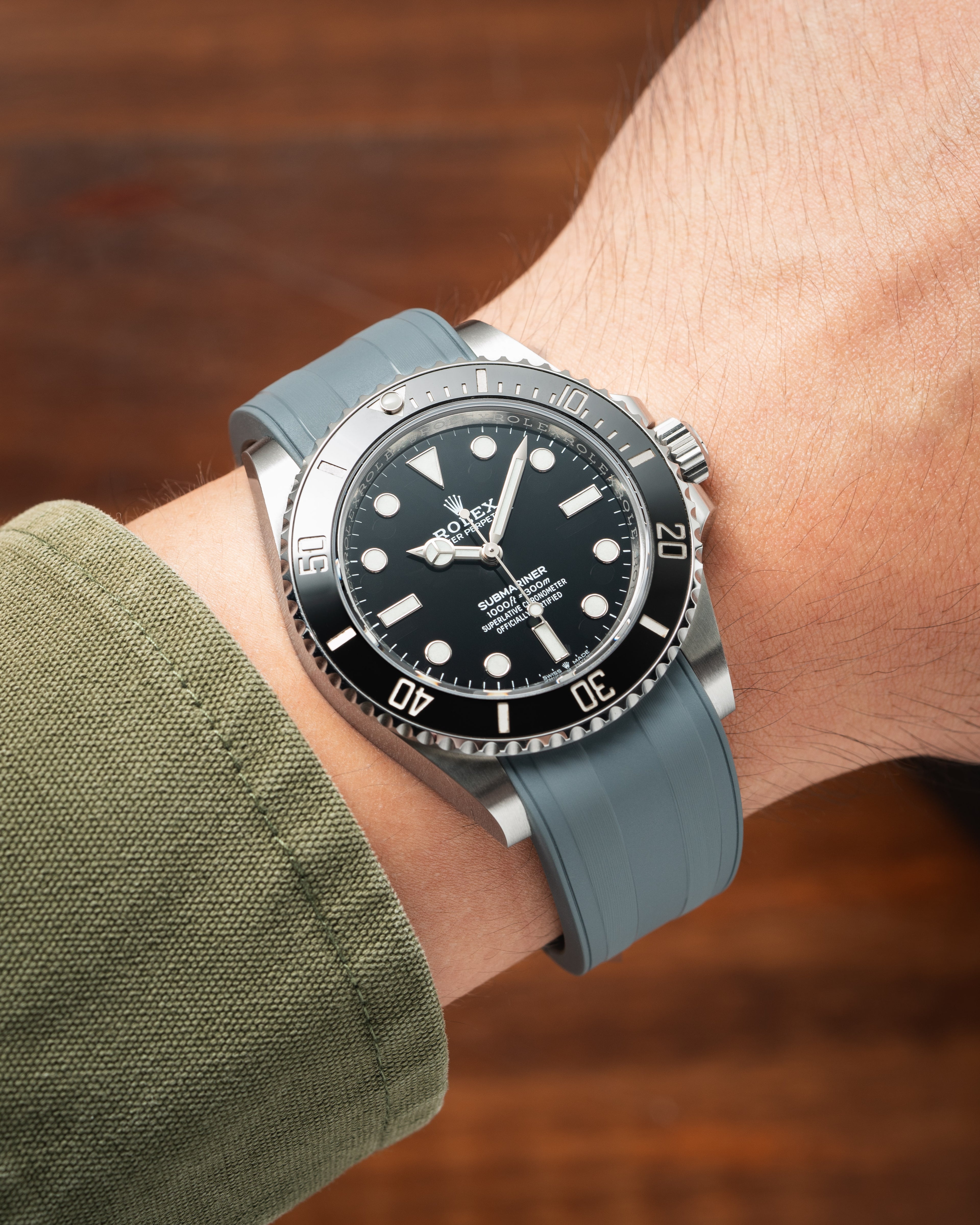 Rolex Submariner Uyumlu Rubber Strap Gri