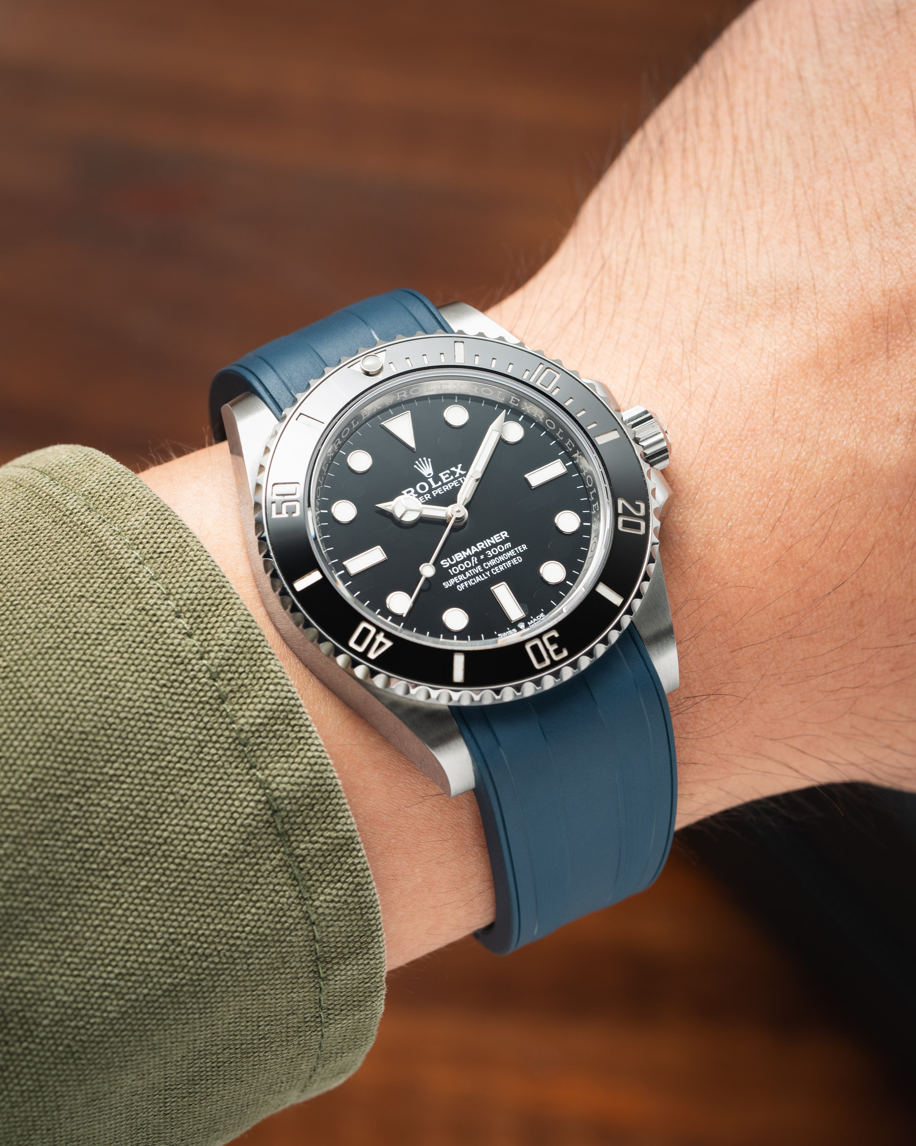 Rolex Submariner Uyumlu Rubber Strap Lacivert